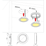 ROUND - aluminium - studená bílá