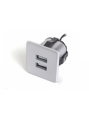 USB nabíječka hranatá aluminium