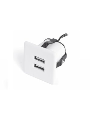 USB nabíječka hranatá bílá